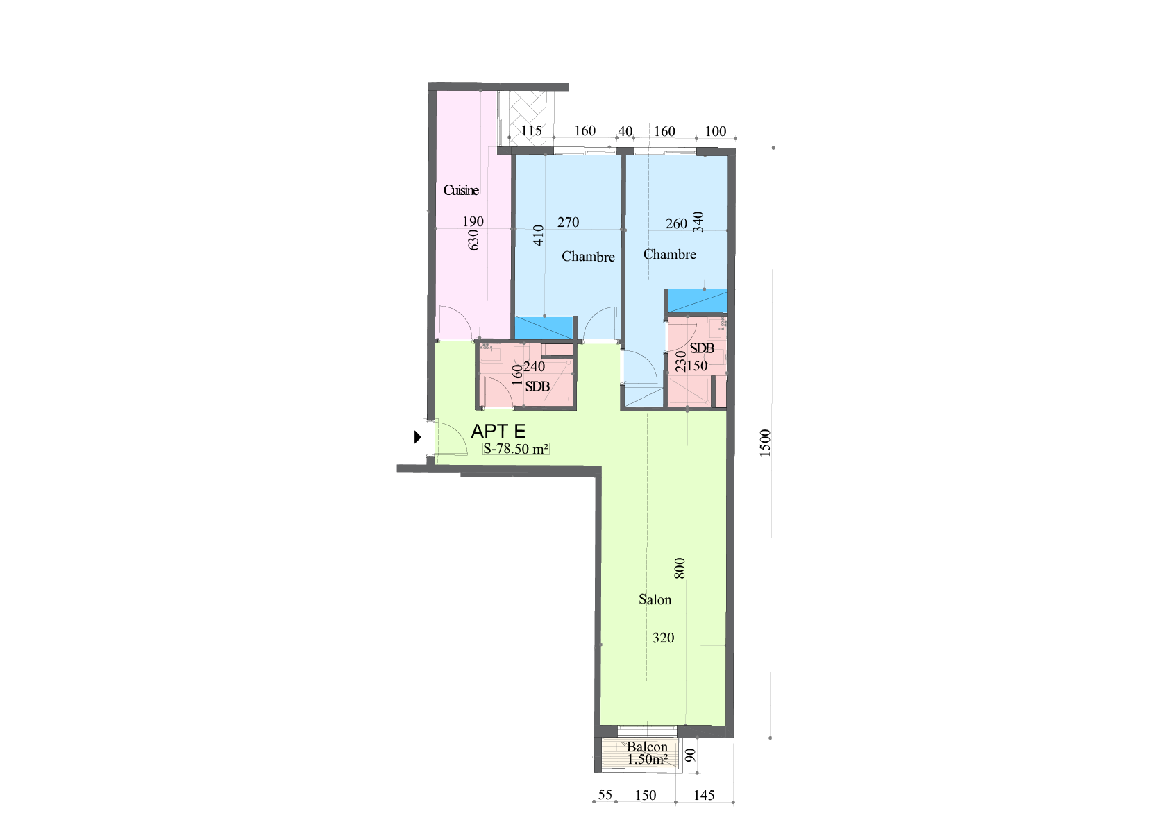 Plan Appartement Type E