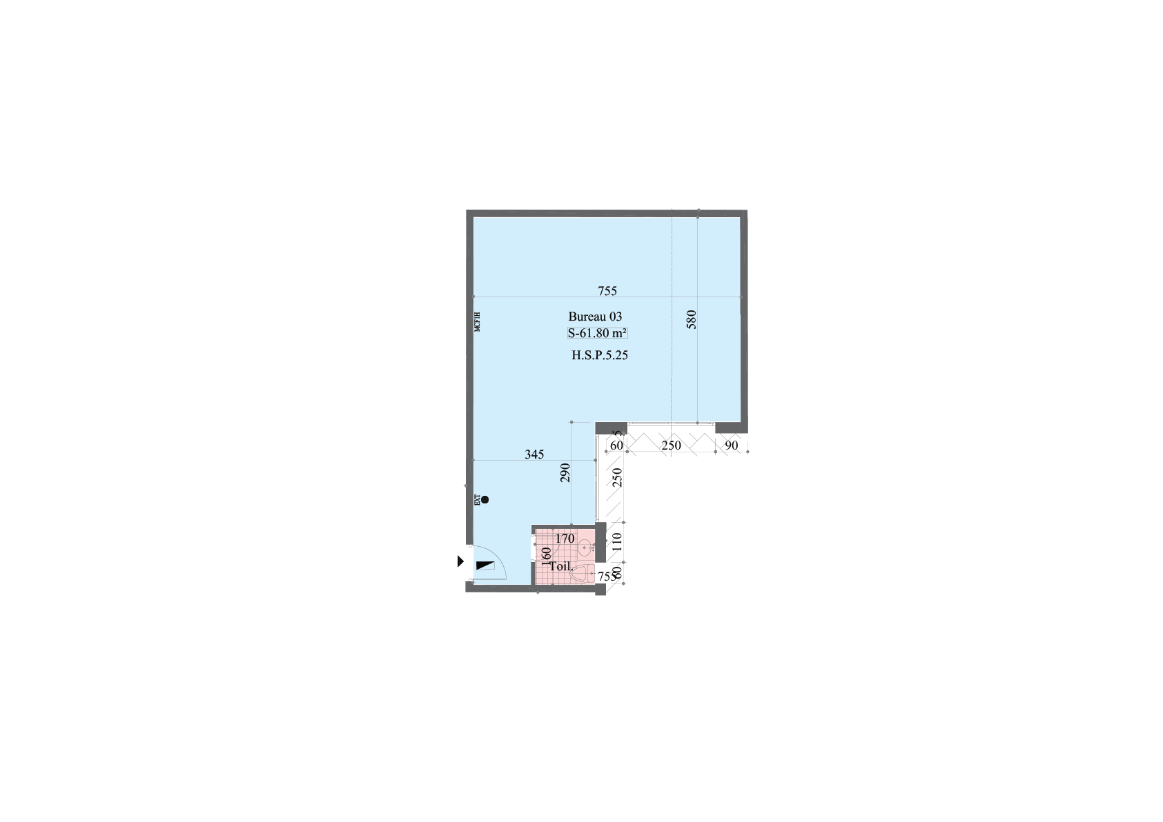 Plan Plateau bureau 03