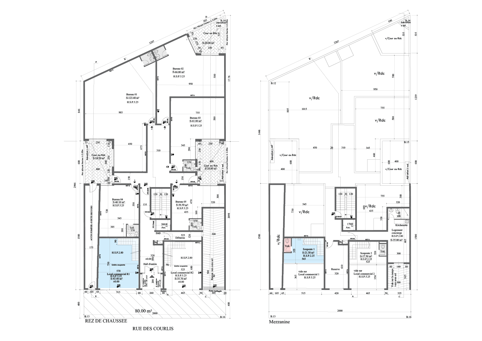 Plan Retail R1 - rez-de-chaussée
